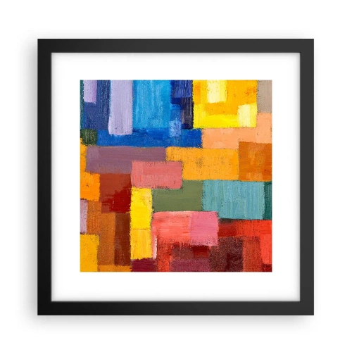 Plakat i sort ramme - Hver især forskellige, alle farverige - 30x30 cm