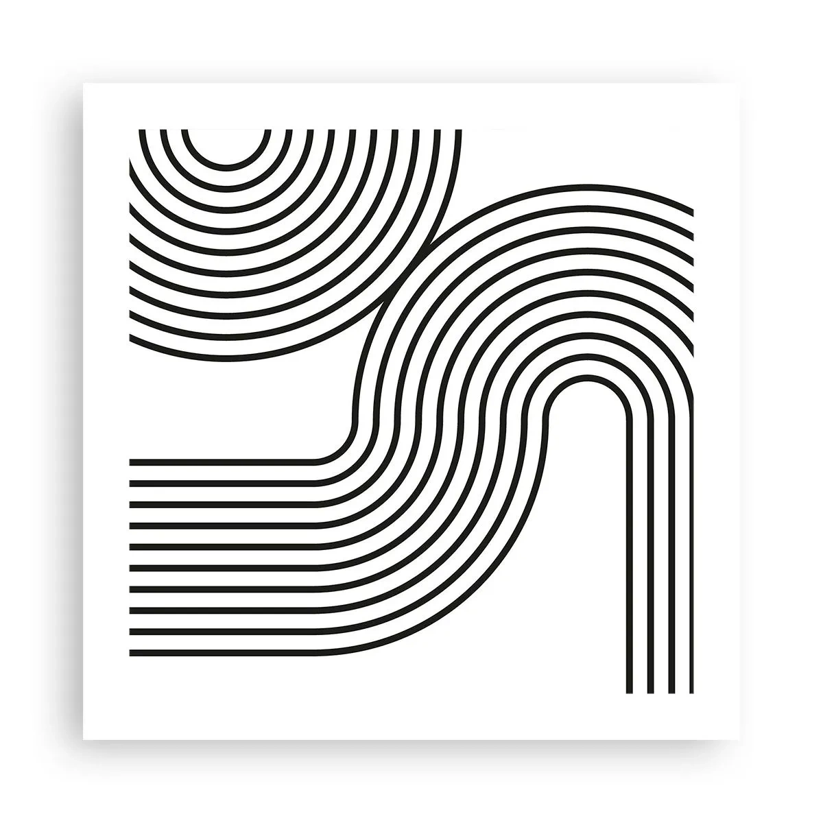 Plakat - På en kurve - 50x50 cm