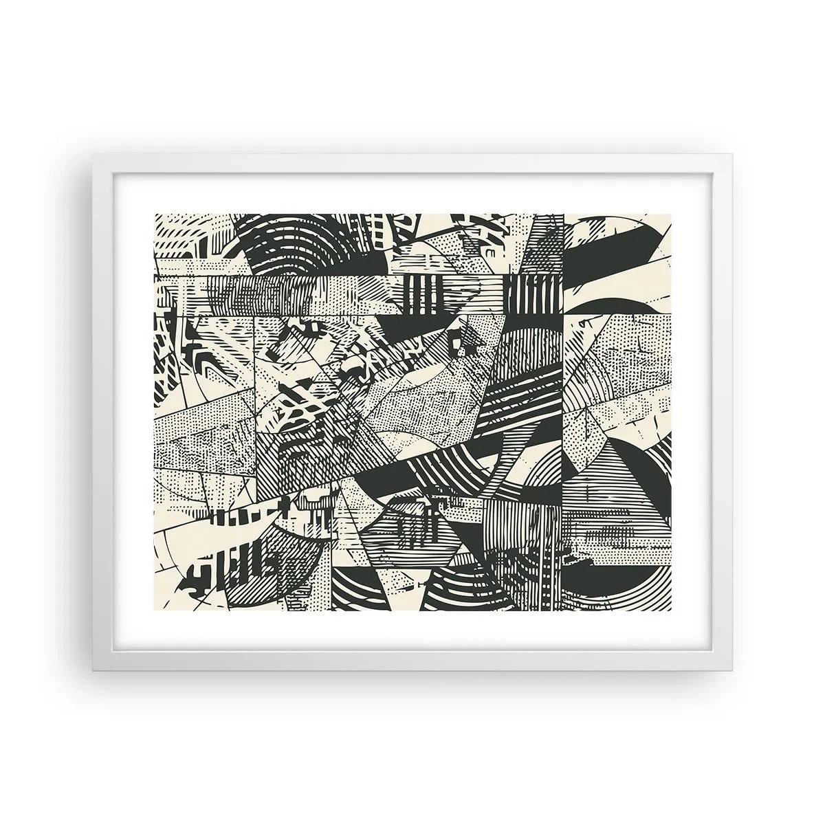 Plakat i hvid ramme - Nutidens dynamik - 50x40 cm