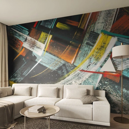Fototapet Selvklæbende Deluxe Sticker - Bevægelsesenergi - Abstraktion, Stykke, Moderne kunst - 300x210 cm