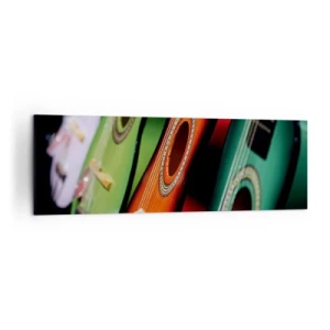 Lærredstryk - Billede på lærred - Guitaren har mange farver - 160x50 cm
