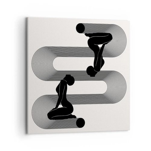 Lærredstryk - Billede på lærred - Sensuel symmetri - 50x50 cm