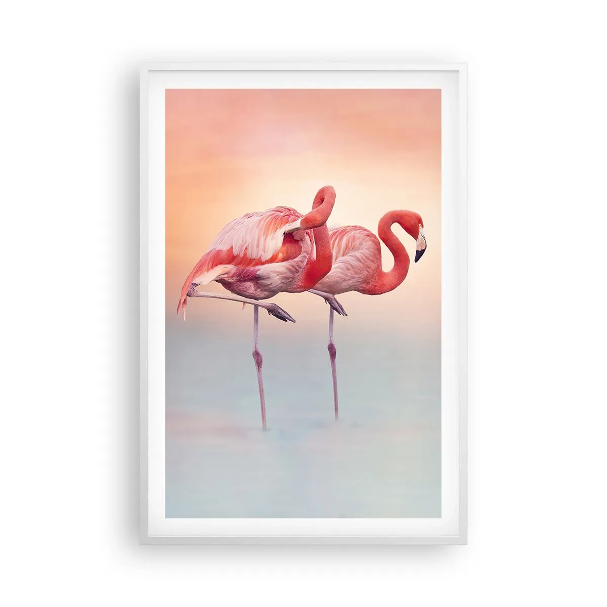 Plakat i hvid ramme - I farven af den nedgående sol - 61x91 cm