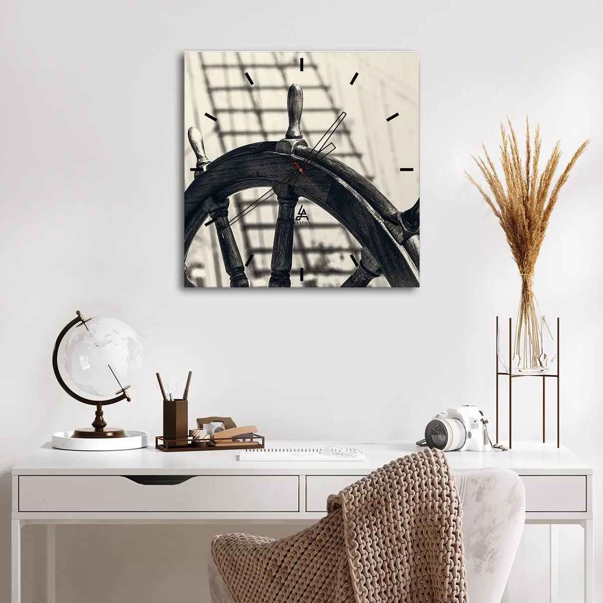 Vægur, Uret - Historier om havet - 30x30 cm