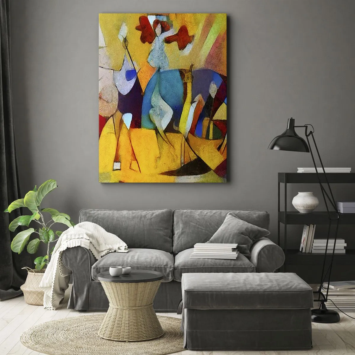 Lærredstryk - Billede på lærred - Sol - liv - glæde - 50x70 cm