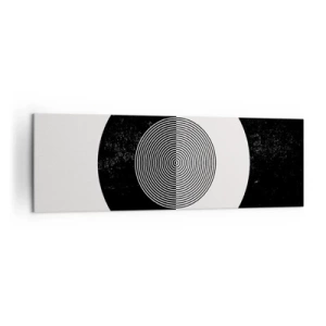 Lærredstryk - Billede på lærred - Harmoni i sort og hvidt - 160x50 cm