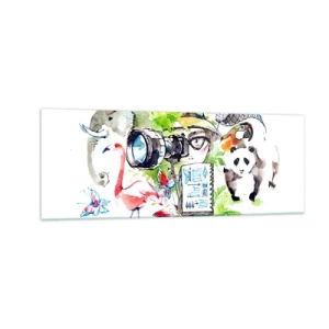 Billede på glas - Gennem en rejsendes linse - 140x50 cm