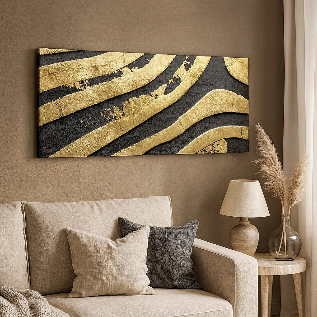 Lærredstryk - Billede på lærred - Alt flyder - 30x30 cm