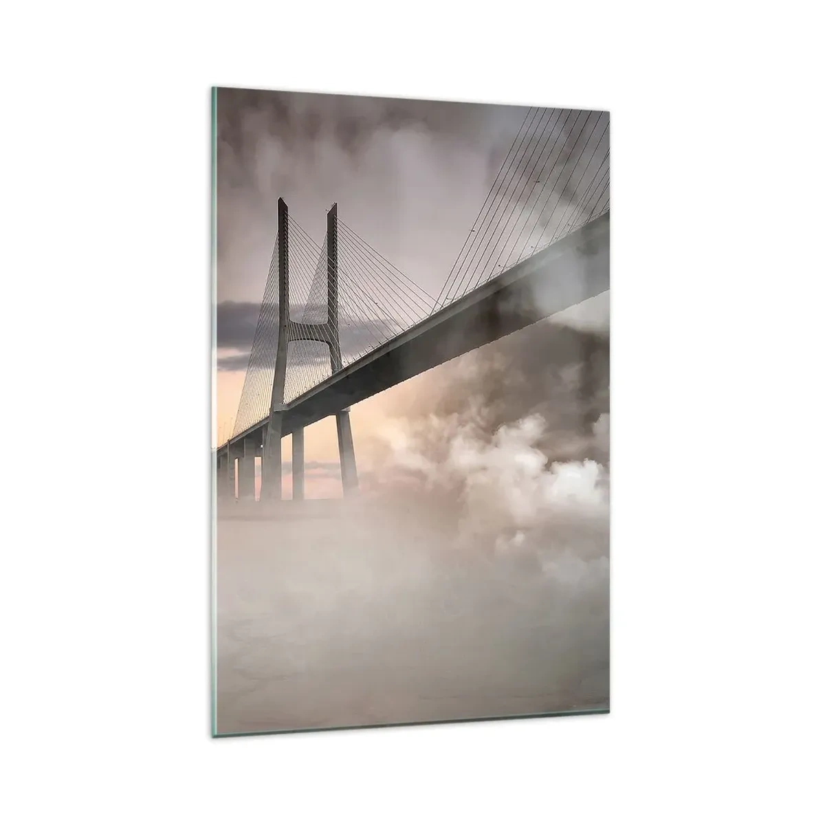 Billede på glas - På en flod, der ikke eksisterer - 80x120 cm