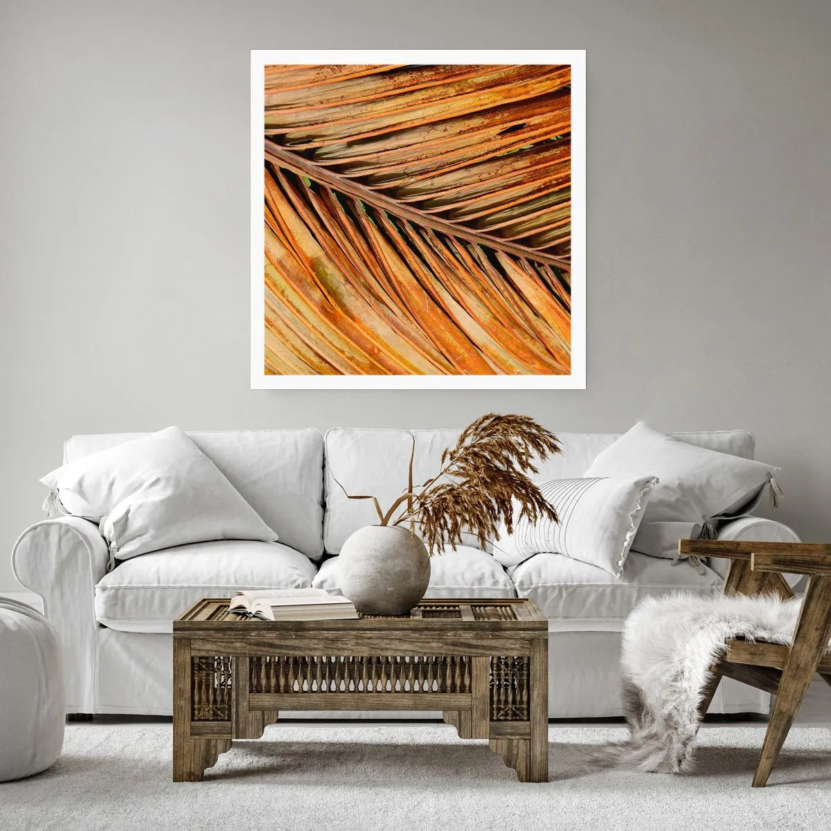 Plakat - Kokosnød guld - 40x40 cm