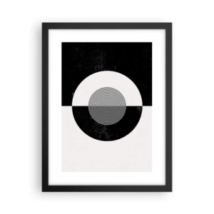 Plakat i sort ramme - Harmoni i sort og hvidt - 30x40 cm