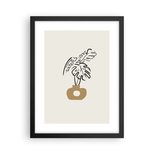 Plakat i sort ramme - Monstera - udsmykning af huset - 30x40 cm