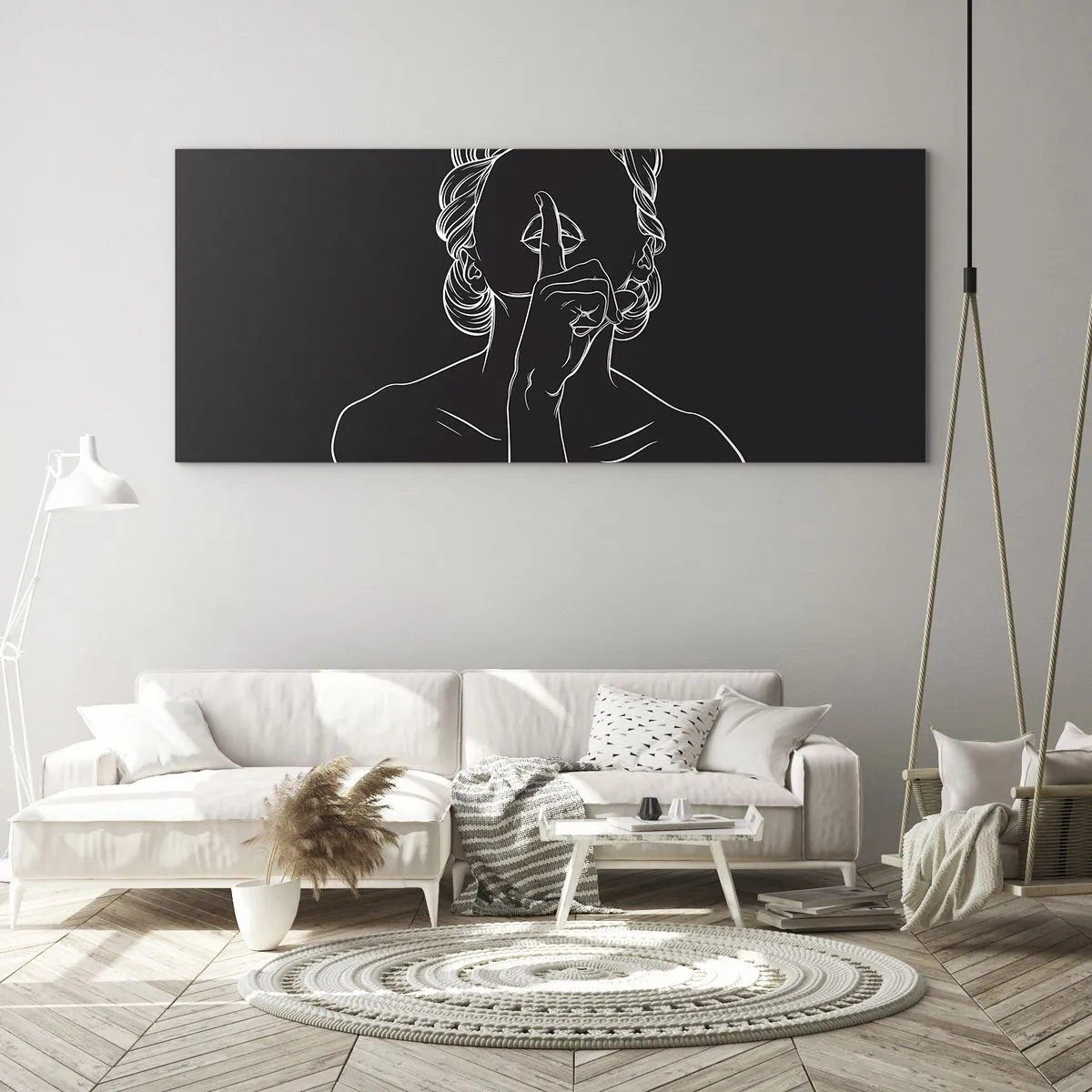 Billede på glas - Skønhed blomstrer i stilhed - 140x50 cm