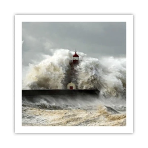 Plakat - Havets vrede - 60x60 cm