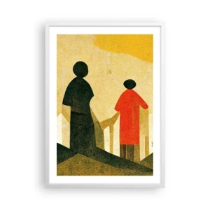 Plakat i hvid ramme - Stadig langt væk - 50x70 cm