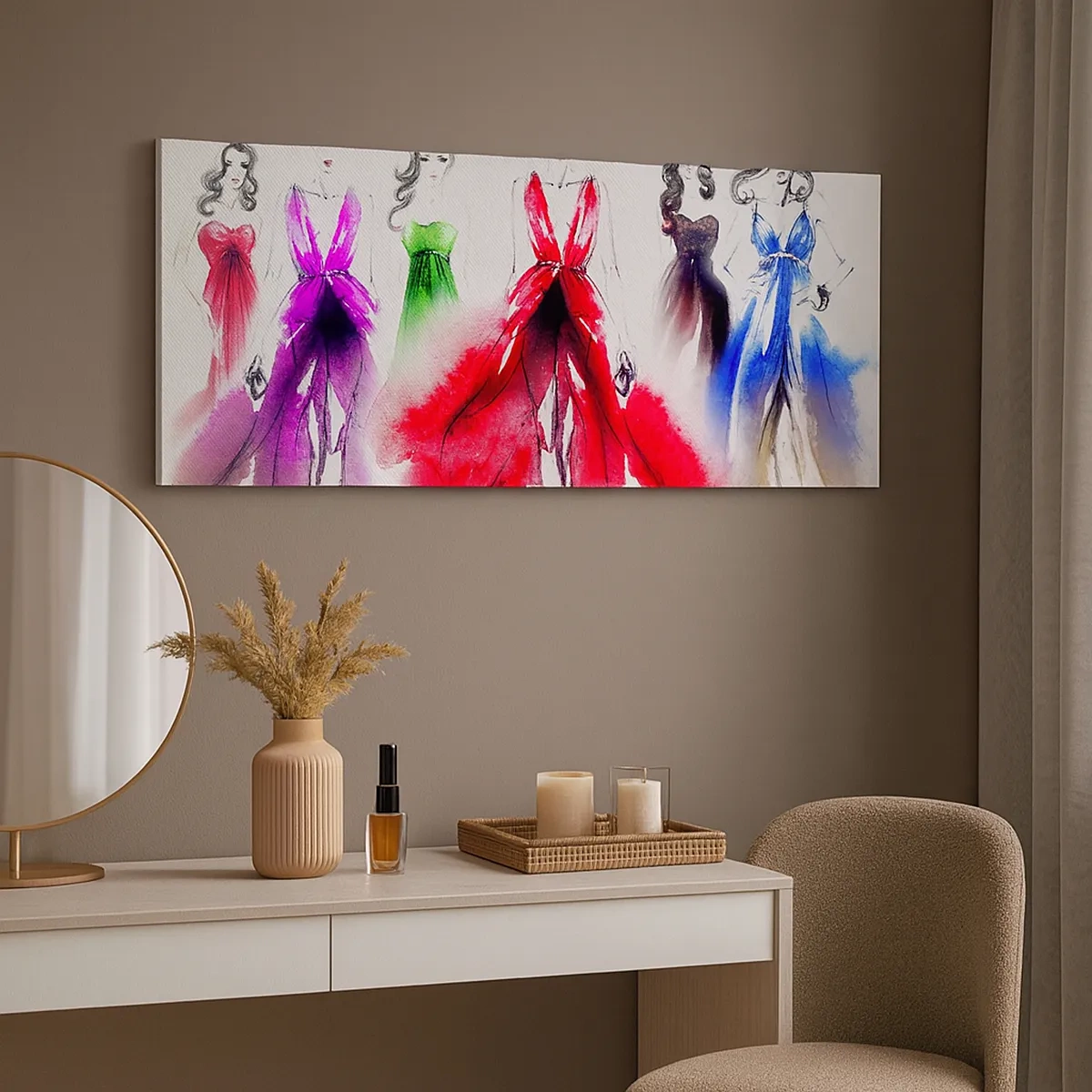 Lærredstryk - Billede på lærred - Stemninger til outfits - 30x30 cm