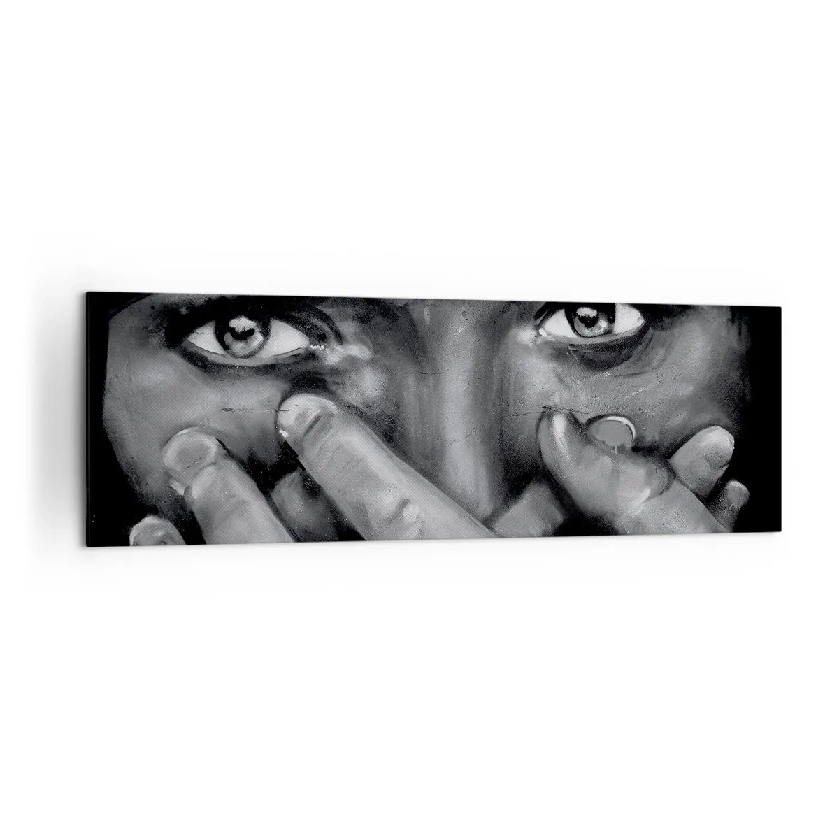 Lærredstryk - Billede på lærred - Jeg vil ikke sige, hvem der har malet det - 160x50 cm