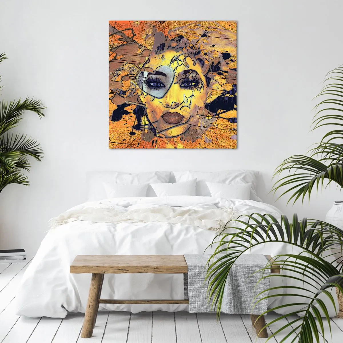 Lærredstryk - Billede på lærred - Solrig skønhed - 30x30 cm