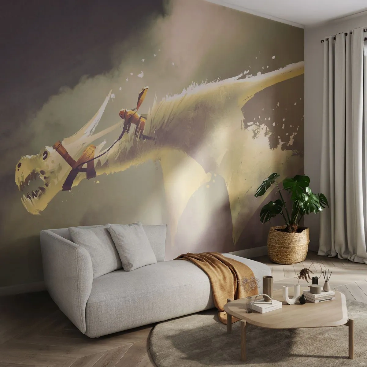 Fototapet Premium Sand - Verden til undsætning - Abstraktion, Fantasi, Trække på - 100x70 cm