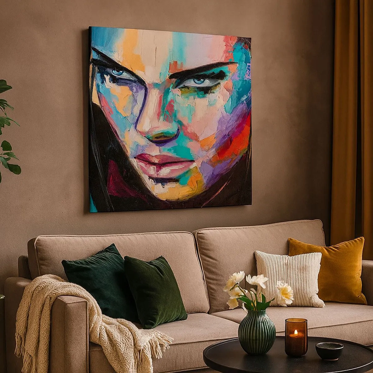 Lærredstryk - Billede på lærred - Vild i hjertet - 30x30 cm