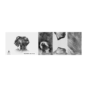 Prøve Fototapet Premium Canvas - Dejligt at se nogen tæt på - Abstraktion, Isbjørn, Natur - 100x30 cm