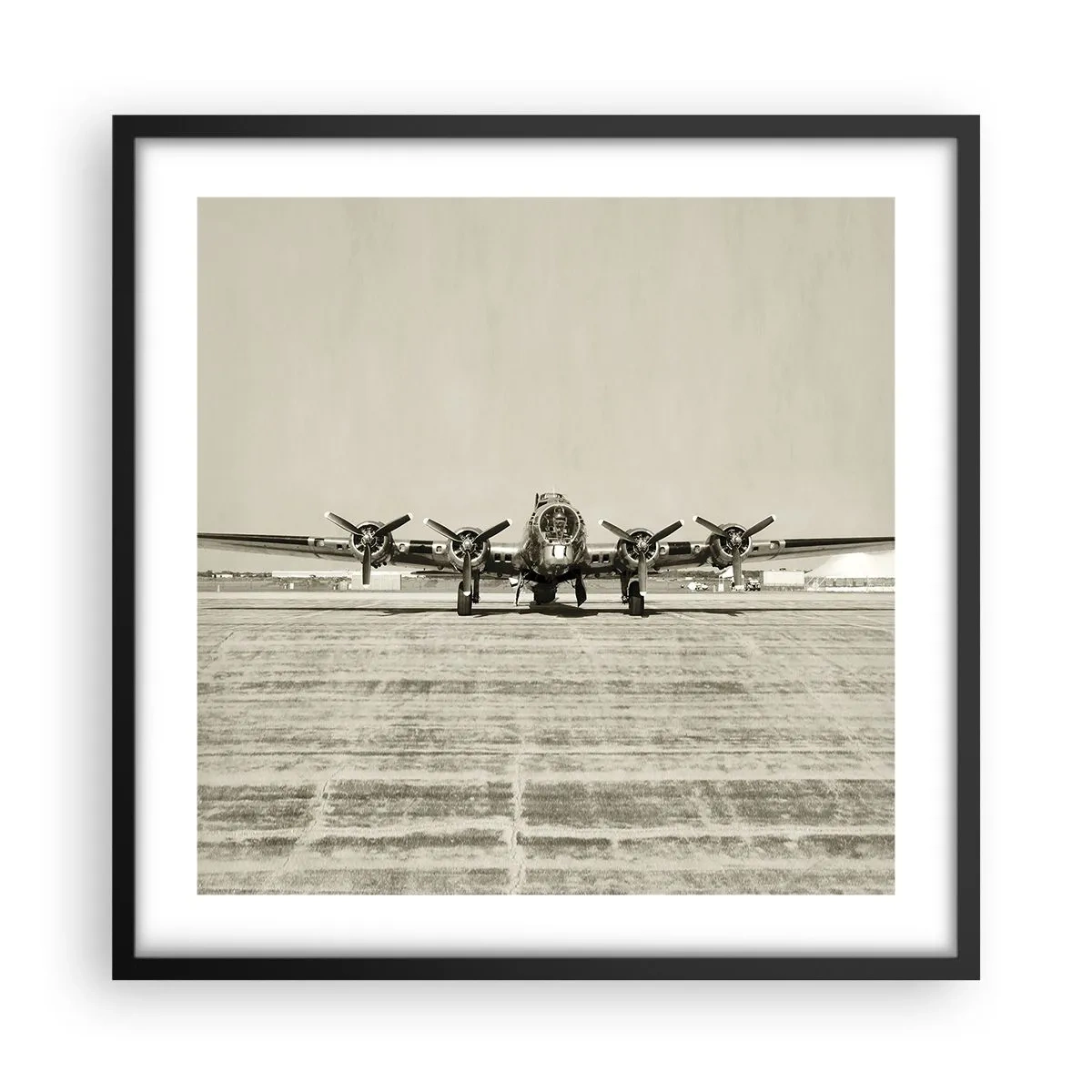 Plakat i sort ramme - Som altid klar - 50x50 cm