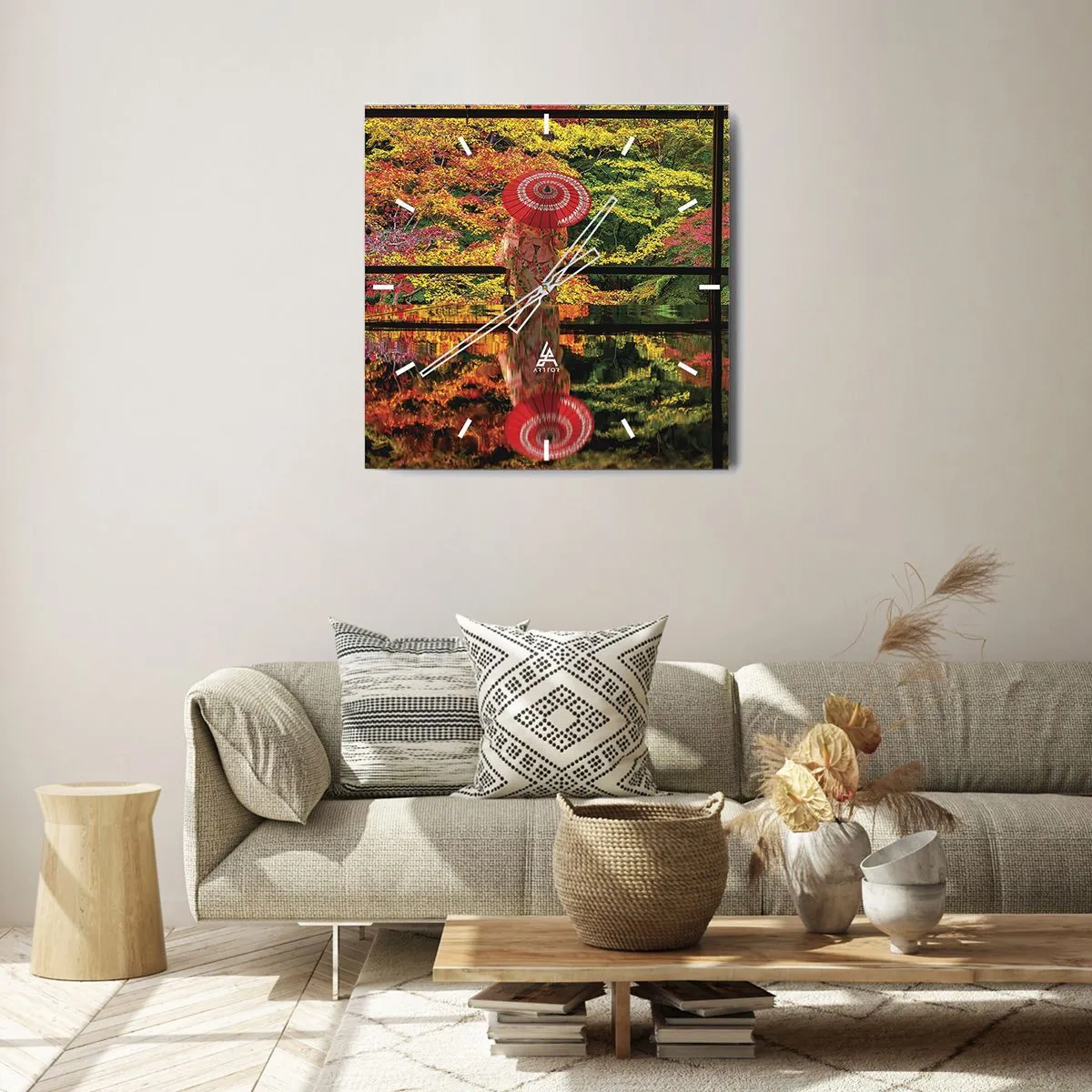 Vægur, Uret - I naturens tempel - 30x30 cm