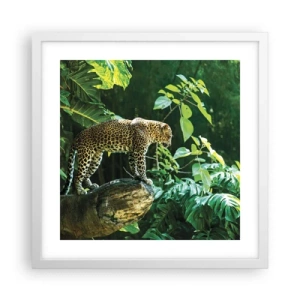 Plakat i hvid ramme - Til jagt? - 40x40 cm