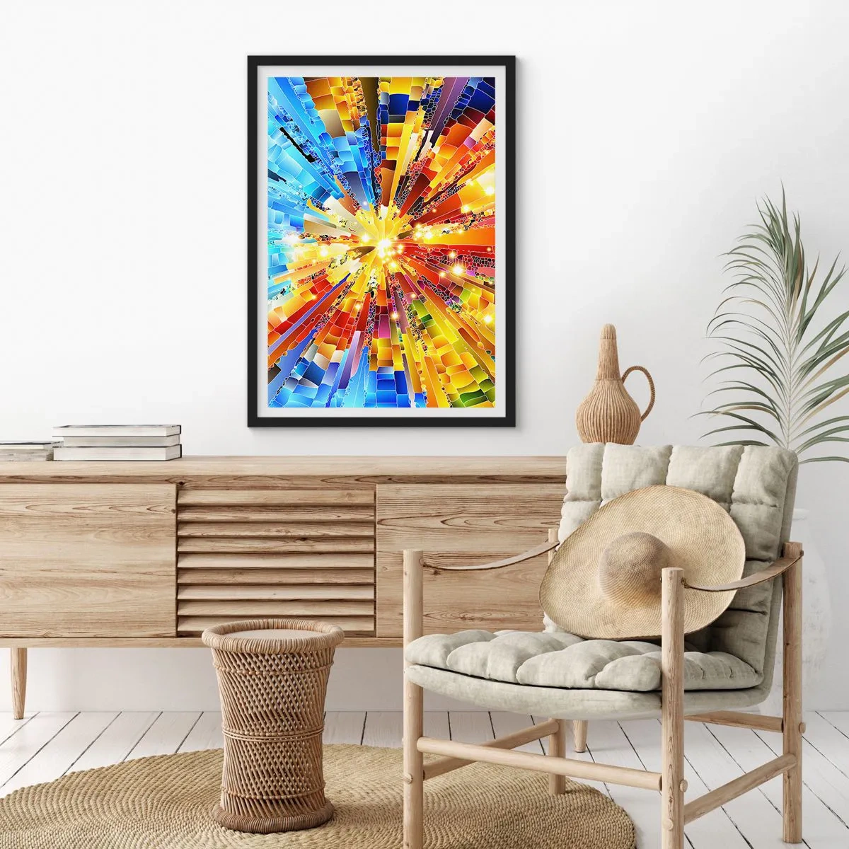 Plakat i sort ramme - In medias res - 40x50 cm
