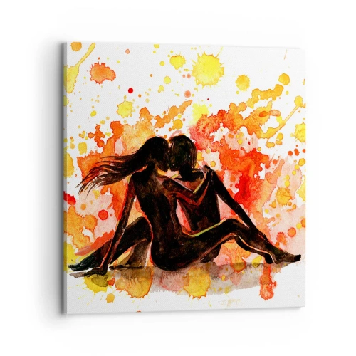 Lærredstryk - Billede på lærred - Og der var lys - 70x70 cm