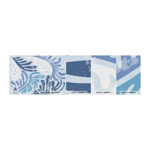 Prøve Fototapet Selvklæbende Deluxe Sticker - Blå bregner - Minimalisme, Pastel, Boho - 100x30 cm