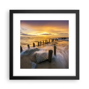 Plakat i sort ramme - Østersøens rå skønhed - 30x30 cm