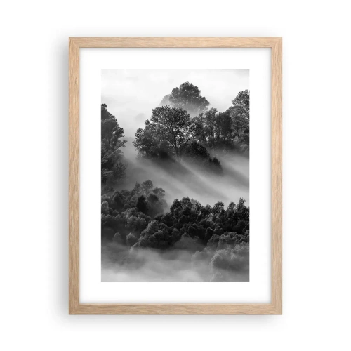 Plakat i ramme af lyst egetræ - At vågne fra søvnen - 30x40 cm