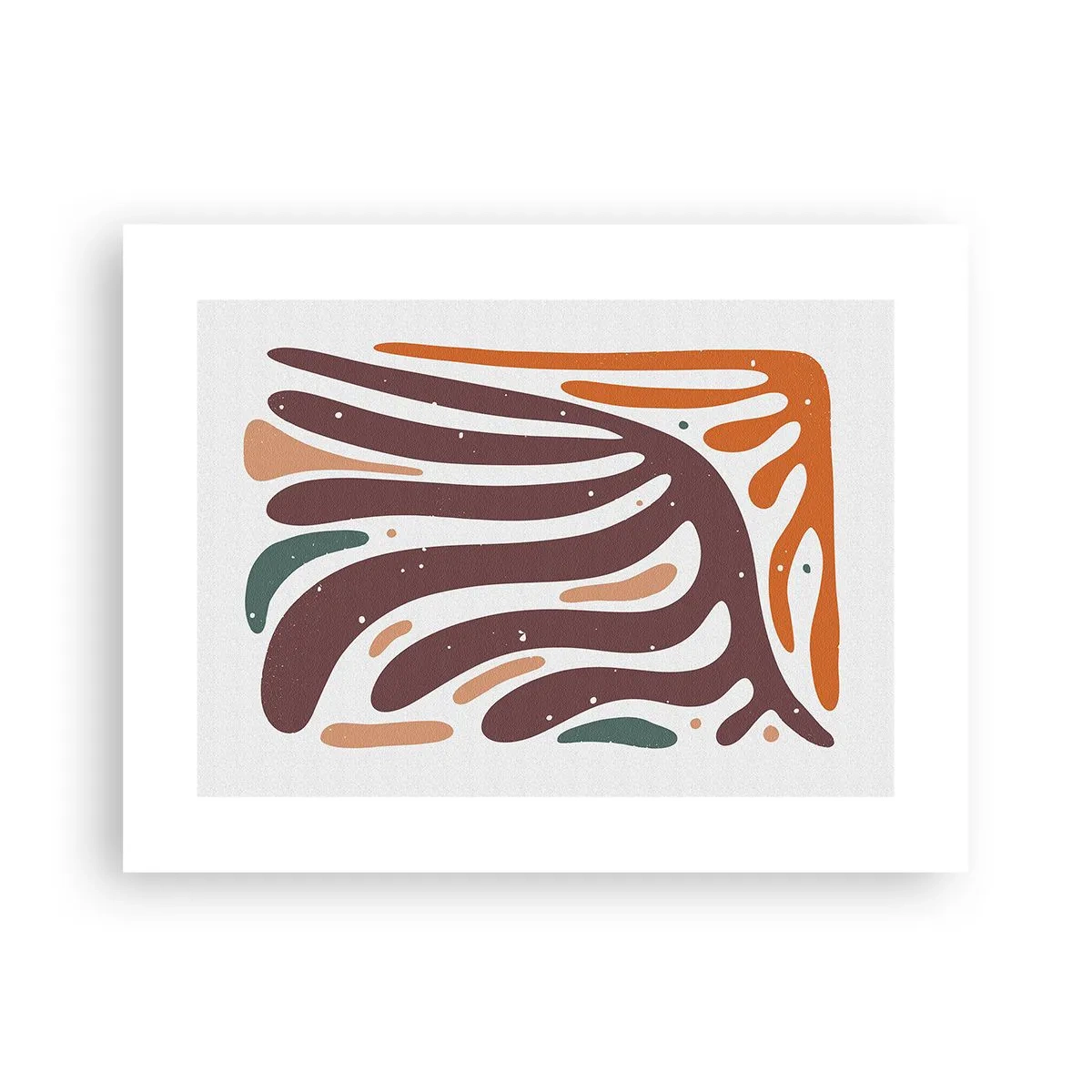 Plakat - Strålende organisk komposition - 40x30 cm