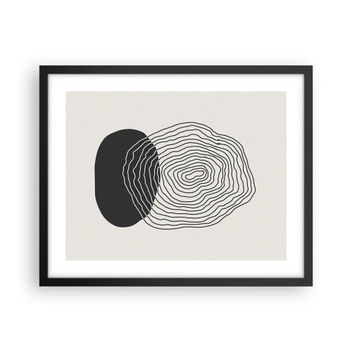 Plakat i sort ramme - Varighed og vibration - 50x40 cm