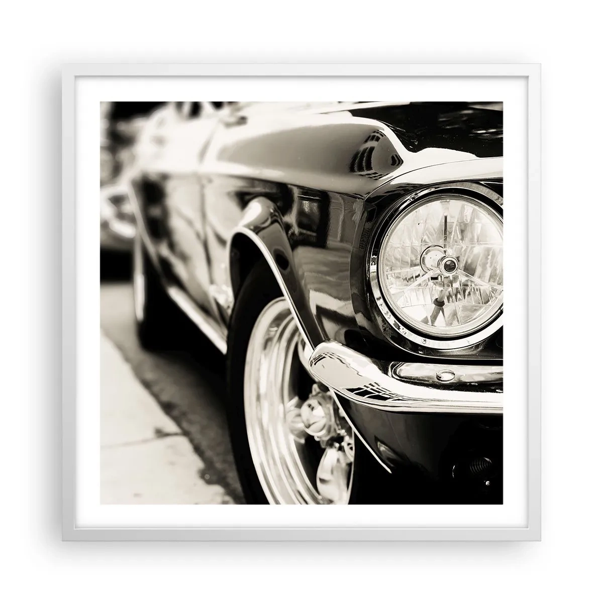 Plakat i hvid ramme - Vedvarende glans - 60x60 cm
