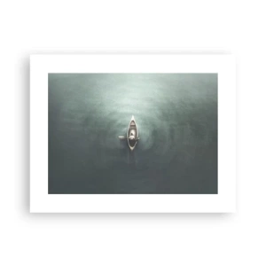 Plakat - På tværs af en månelyst sø - 40x30 cm