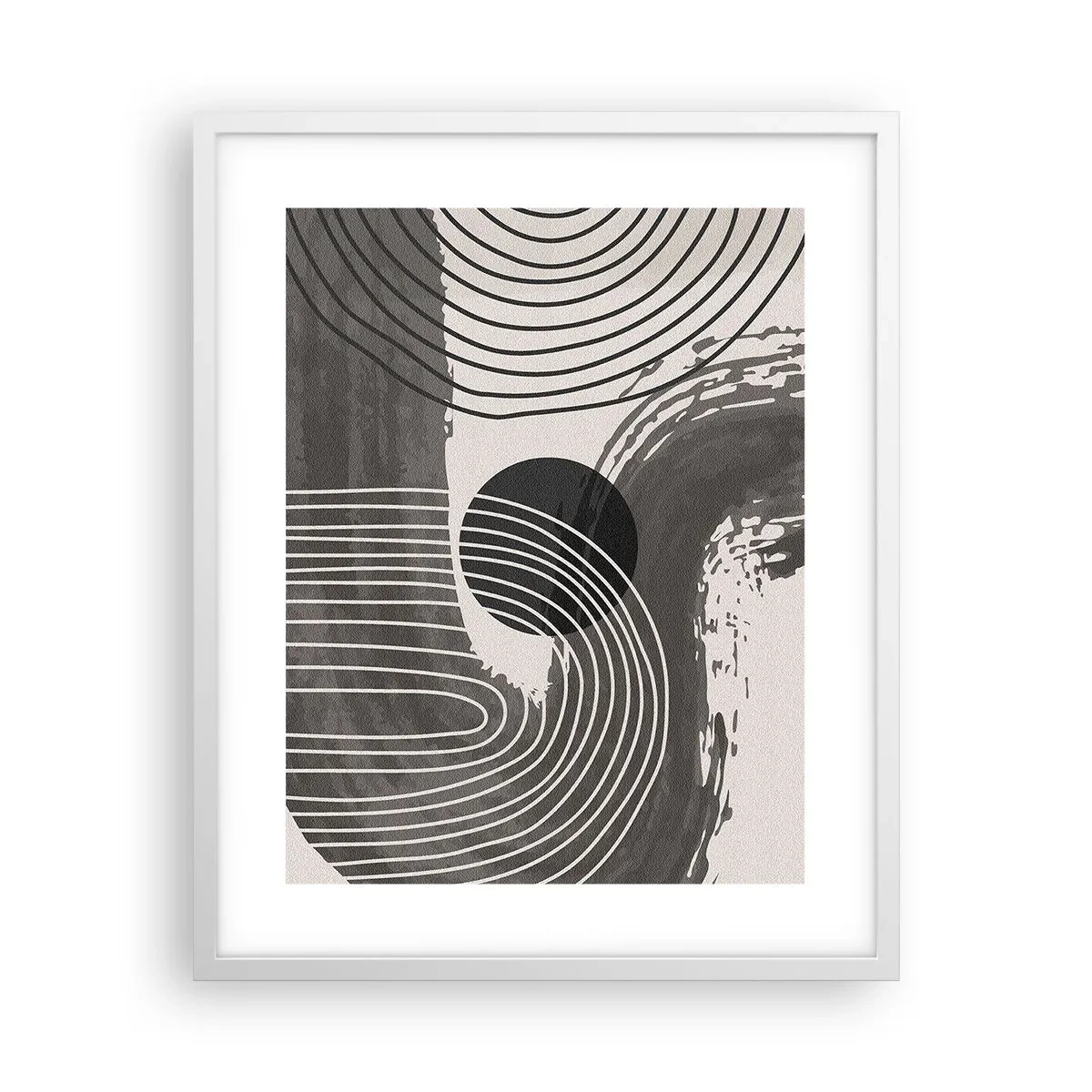 Plakat i hvid ramme - Oval vinder - 40x50 cm