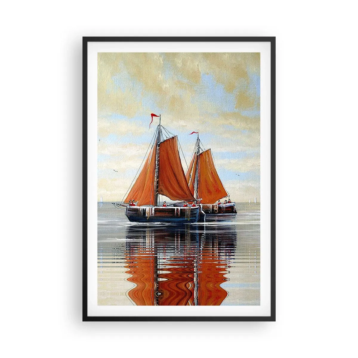Plakat i sort ramme - Hey, sejl, sømand.... - 61x91 cm