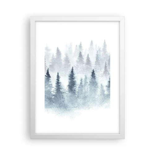 Plakat i hvid ramme - Indhyllet i tåge - 30x40 cm