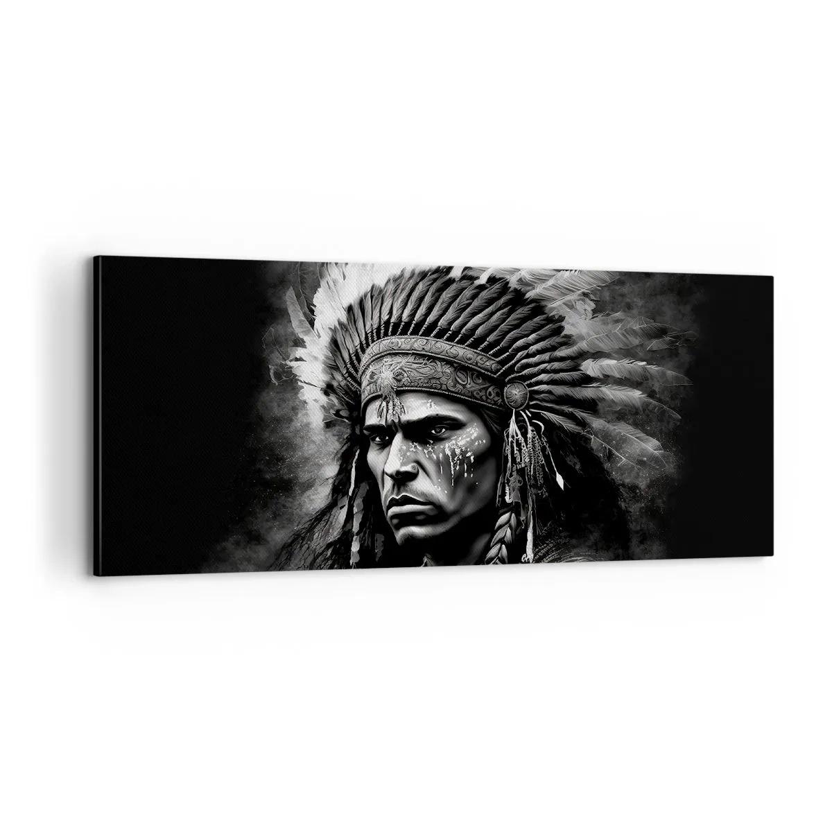 Lærredstryk - Billede på lærred - Leder og kriger - 100x40 cm