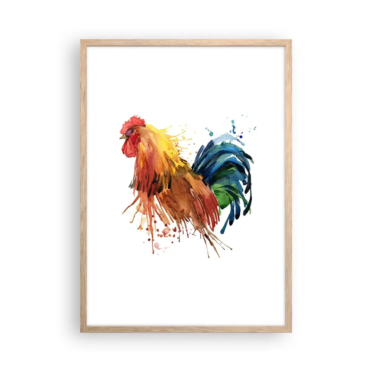 Plakat i ramme af lyst egetræ - Kongelig kappe, kongelig stolthed - 50x70 cm