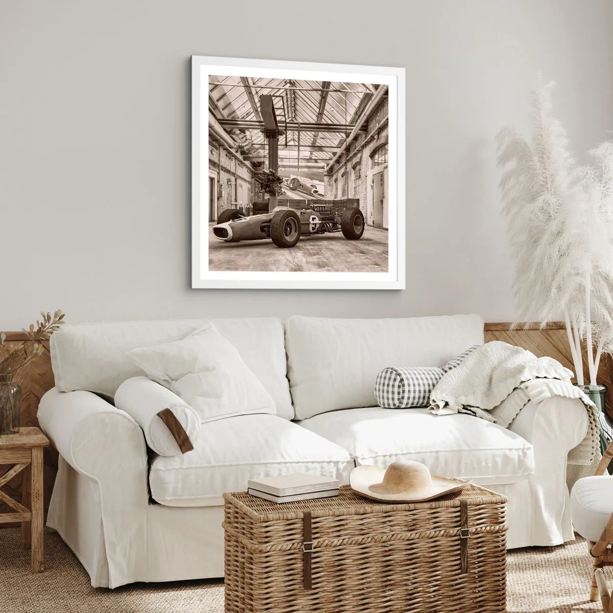 Plakat i hvid ramme - Vinderens hvile - 50x50 cm