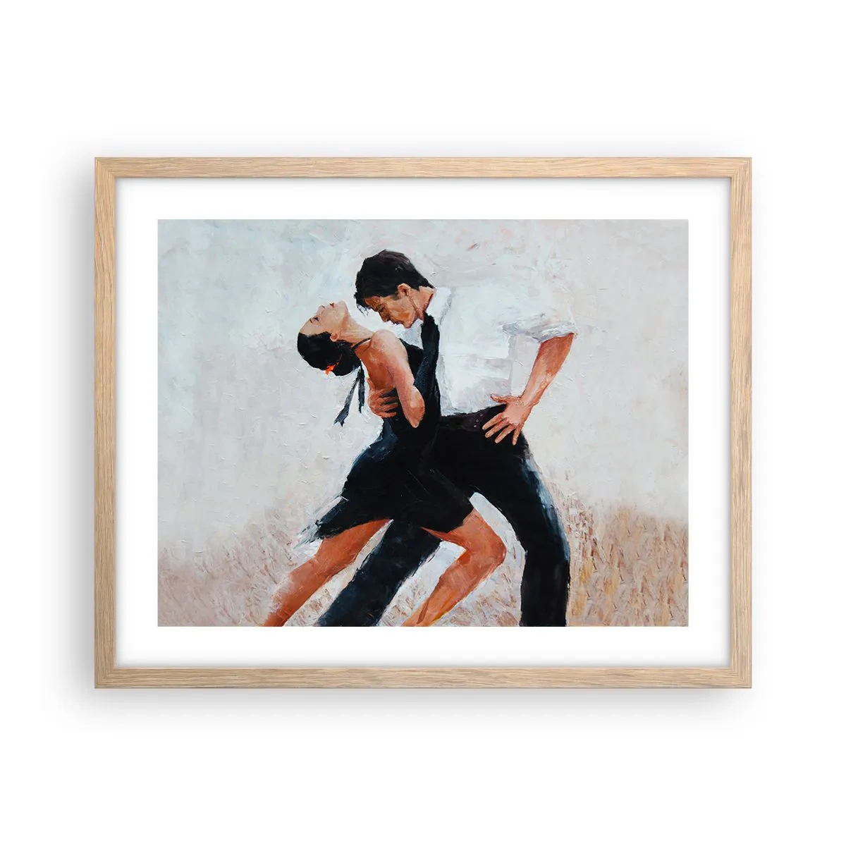 Plakat i ramme af lyst egetræ - Mine drømmes tango - 50x40 cm