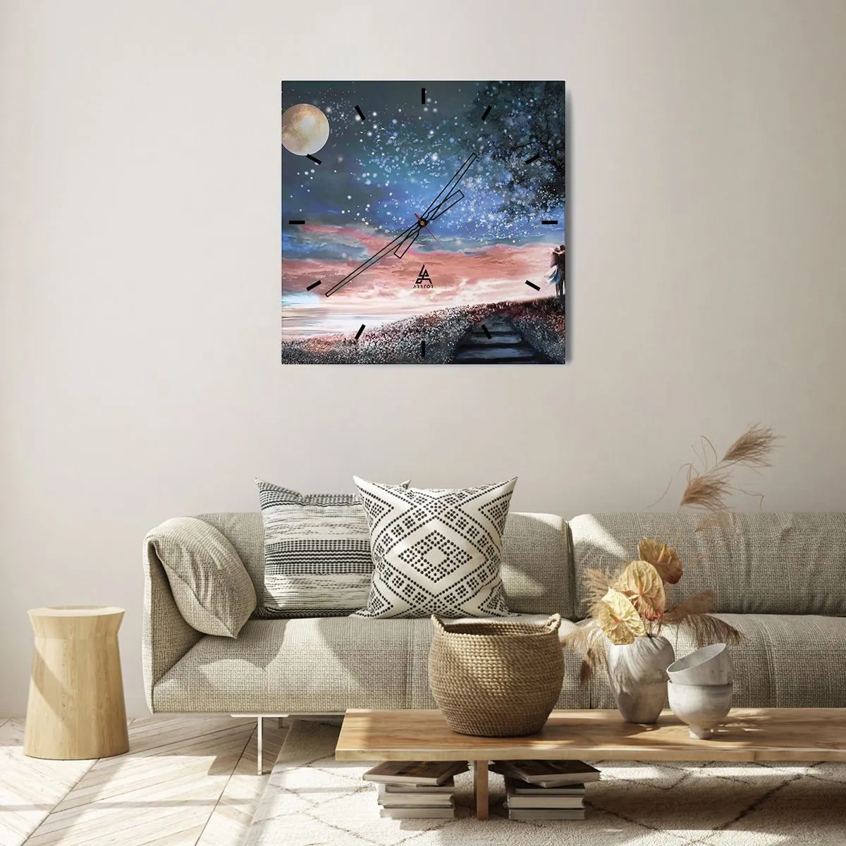 Vægur, Uret - En stjernepræstation - 40x40 cm