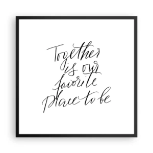 Plakat i sort ramme - Føler du det også? - 60x60 cm