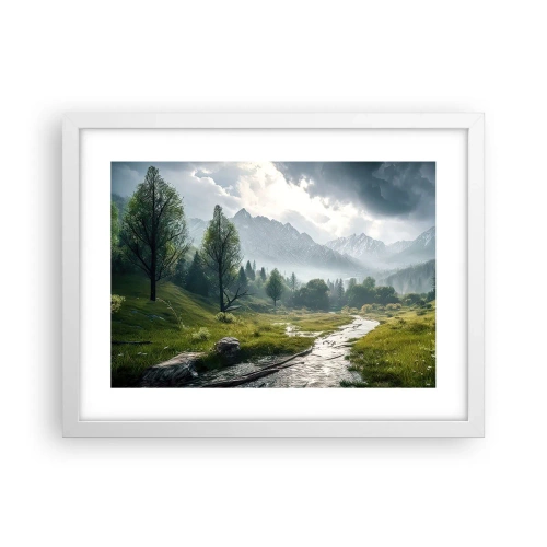 Plakat i hvid ramme - Der og tilbage - 40x30 cm