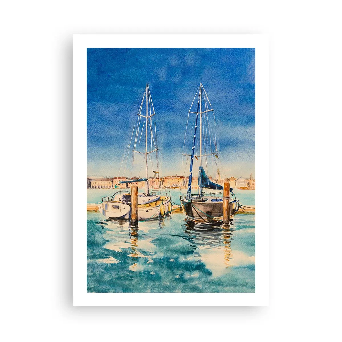 Plakat - Solrig lagune - 50x70 cm