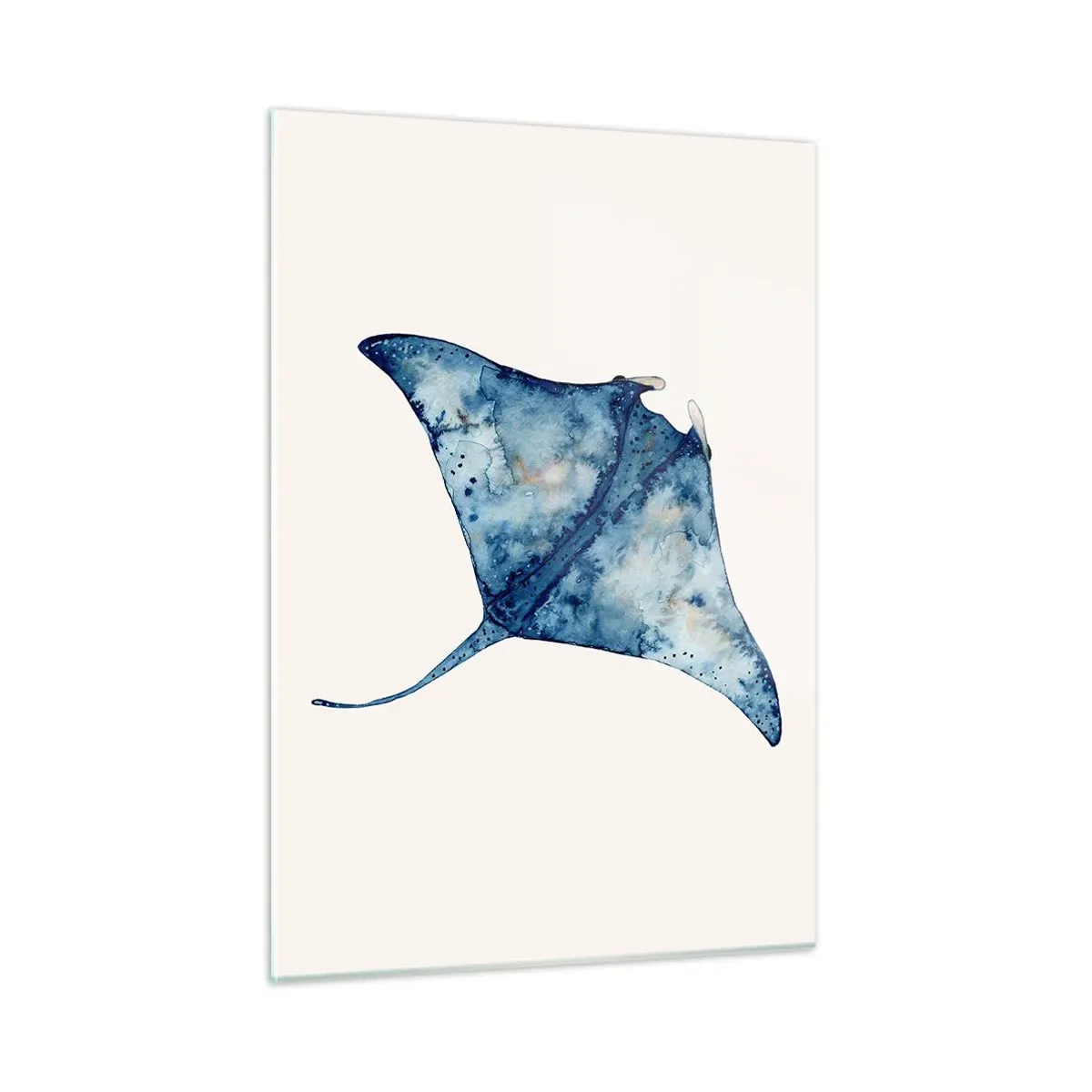 Billede på glas - Liv i blåt - 50x70 cm