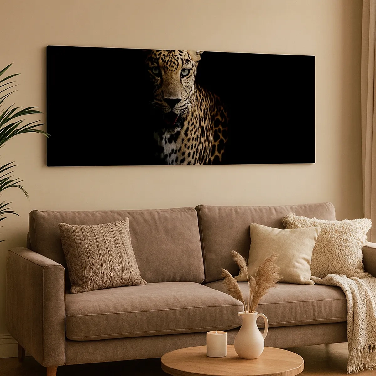 Lærredstryk - Billede på lærred - Mørk skønhed - 30x30 cm